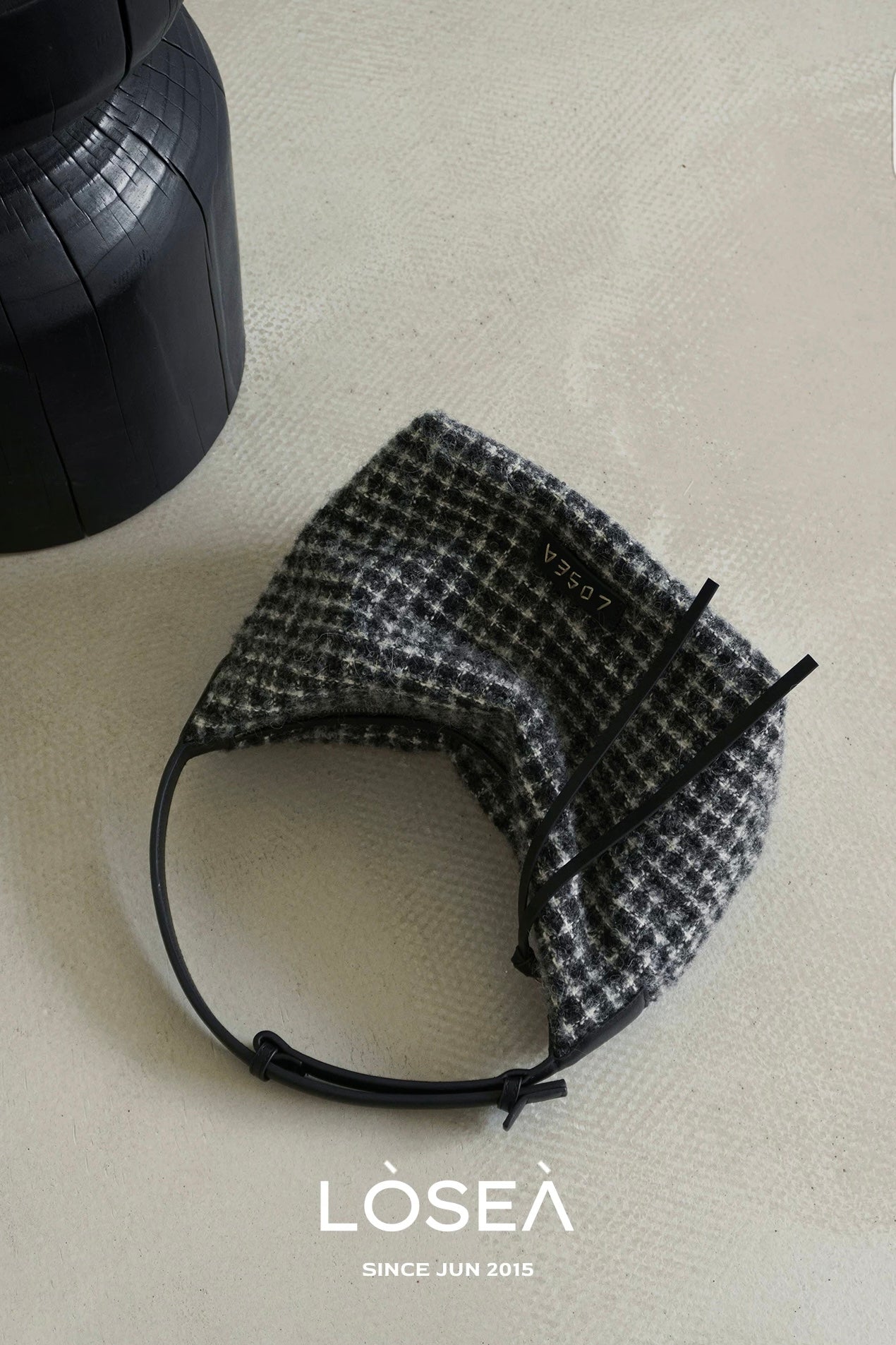 WHISPER PLAID WOOL SHOULDER BAG